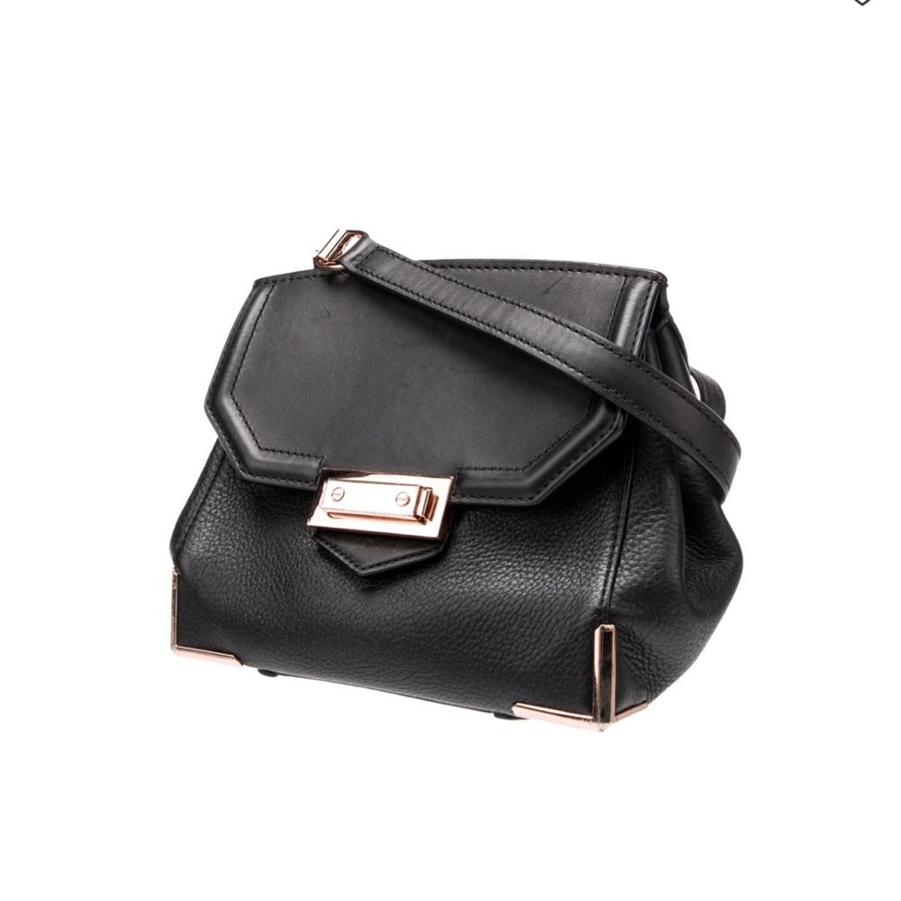Alexander Wang Leather Crossbody Bag with Rose-gold Hardware. Adjustable Strap